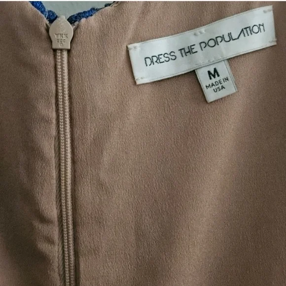 DRESS THE POPULATION ALLIE LACE MINI DRESS IN COBALT BLUE  MED - Picture 10 of 16